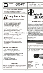 Astro Pneumatic 600PT Handbuch