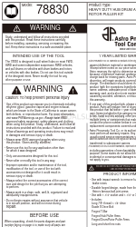 Astro Pneumatic Tool 78830 Manual