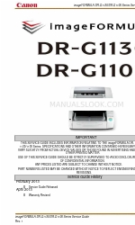 Canon imageFORMULA DR-G1100 Production Document Scanner Service-Handbuch