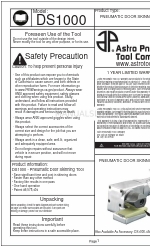 Astro Pneumatic Tool DS1000 Manual