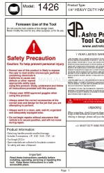 Astro Pneumatic Tool 1426 Manual de instrucciones
