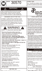 Astro Pneumatic Tool 30570 Manual