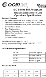 Coinco Money Controls MC7200 Manual de instalación