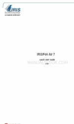 Canon irispen air 7 Manuel d'utilisation rapide