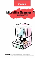 Canon Microfilm Scanner 400 Instruction Manual