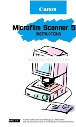 Canon Microfilm Scanner 500 Instruction Manual