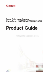 Canon N1240U - CanoScan Flatbed Scanner Product Manual