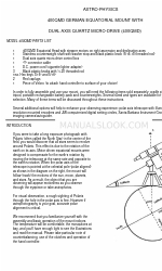 ASTRO-PHYSICS 400QMD Snelstarthandleiding