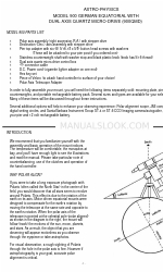 ASTRO-PHYSICS 900 German Equatorial Manuale