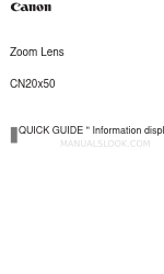 Canon CN20 X 50 IAS H Quick Start Manual