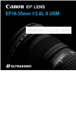 Canon EF 16-35mm f/2.8L II USM Instructie