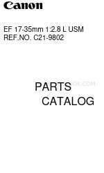 Canon EF 17-35mm 1:2.8 L USM Parts Catalog