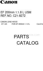 Canon EF 200mm 1:1.8 L USM Parts Catalog