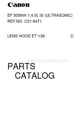 Canon EF 500mm 1:4.0L IS (ULTRASONIC) パーツカタログ