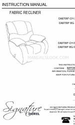 Dorel FABRIC RECLINER DA8708F-BG Manuale di istruzioni