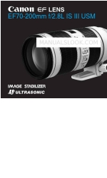 Canon EF 70-200mm f/2.8L IS II USM Instructions Manual