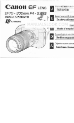 Canon EF 75-300 mm F4-5 Instructions Manual