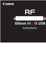 Canon RF 400mm f/2.8 L IS USM Anleitung Handbuch