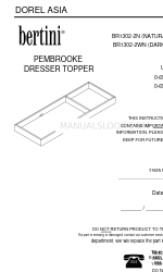 Dorel Asia Bertini PEMBROOKE BR1302-2N Manual de instrucciones