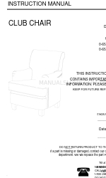 Dorel Asia CLUB CHAIR DA6542F1 取扱説明書