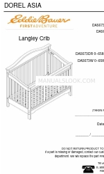 Dorel Asia Eddie Bauer First Adventure Langley Crib DA5673DR Manual de instrucciones de montaje