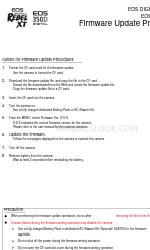 Canon EOS 350D Firmware Update Procedures