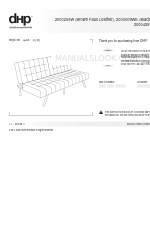 Dorel Home Products Futon 2000209W Краткое руководство по эксплуатации