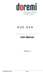 Doremi AUD-D2A Manuale d'uso