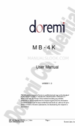 Doremi MB-4K Benutzerhandbuch