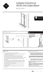 Colebrook Bosson Saunders AV/VC One Codec Mount Instructions d'installation