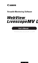 Canon WebView Livescope MV Ver. 2.1 LE Podręcznik użytkownika