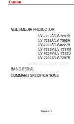 Canon LV-7292A Spécifications des commandes