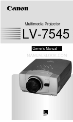 Canon LV-7545 Kullanıcı El Kitabı