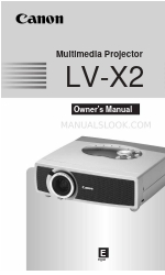 Canon LV-X2E Manuale d'uso