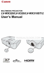 Canon LV-X310ST User Manual