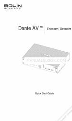 Bolin Technology Dante AV D20H Snelstarthandleiding