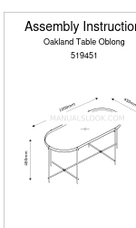 BoLiving Oakland Oblong 519451 Assembly Instructions Manual