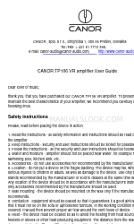 Canor TP106 VR Manual do utilizador