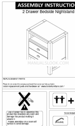 Bolton Furniture 2 Drawer Bedside Nightstand Инструкция по сборке Руководство