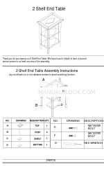 Bolton Furniture 2 Shelf End Table 組み立て説明書