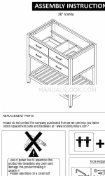 Bolton Furniture AVAN36WHCC Инструкция по сборке