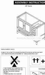 Bolton Furniture AVAN48WHBB Montageanleitung Handbuch