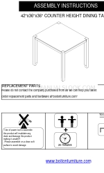 Bolton Furniture COUNTER HEIGHT DINING TABLE Montageanleitung