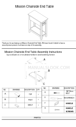 Bolton Furniture Mission Instruções de montagem