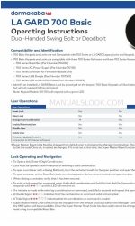 Dormakaba LA GARD 700 Series Operating Instructions