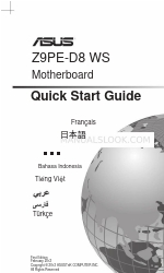 Asus Z9PE-D8 WS Quick Start Manual