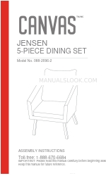 Canvas JENSEN 5-PIECE DINING SET Manual Petunjuk Perakitan