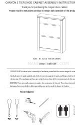 Canyon 2 TIER SHOE CABINET Manual de instruções de montagem