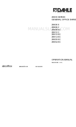 Dahle 20600 SERIES Operation Manual