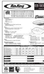 Air King 120 CFM/1.4 Sones (Vertical) 사양